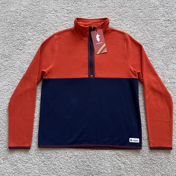 cotopaxi Tops - Cotopaxi Amado 1/2 Zip Fleece Pullover Womens M Orange Colorblock Lightweight